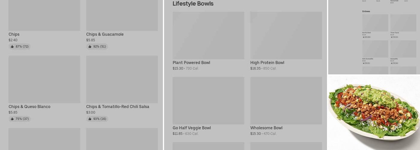 Chipotle Mexican Grill Menu