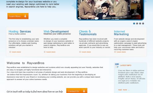 RayvanBros Website Design and Development