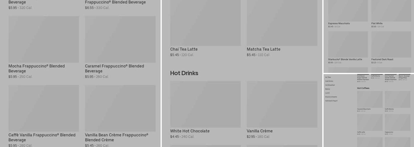 Starbucks Menu