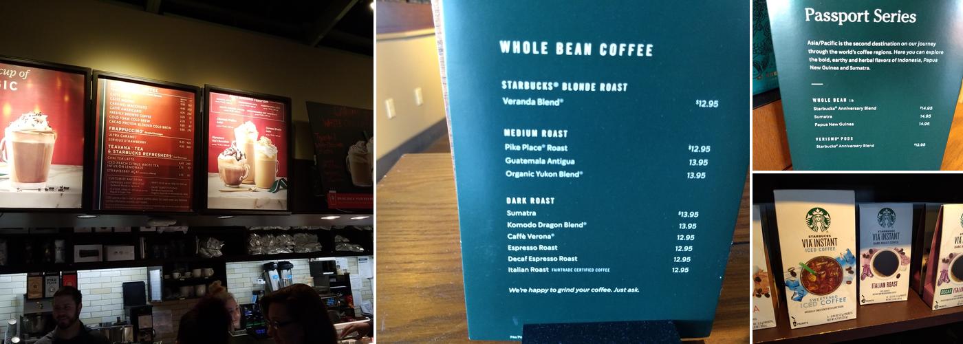 Starbucks Menu