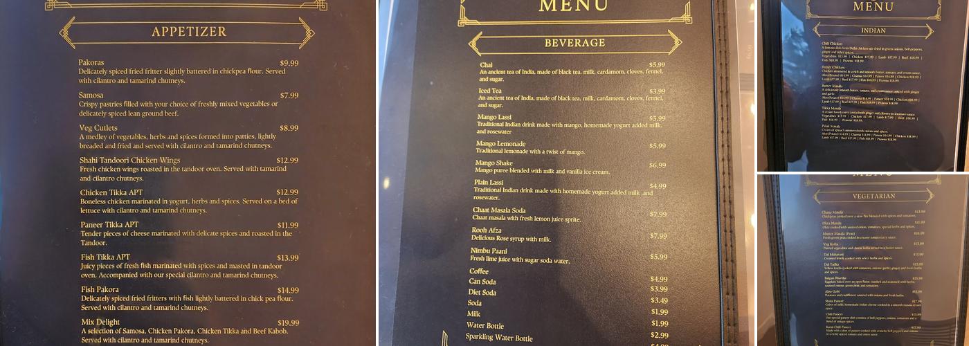 Shahi Tandoor & Grill Menu