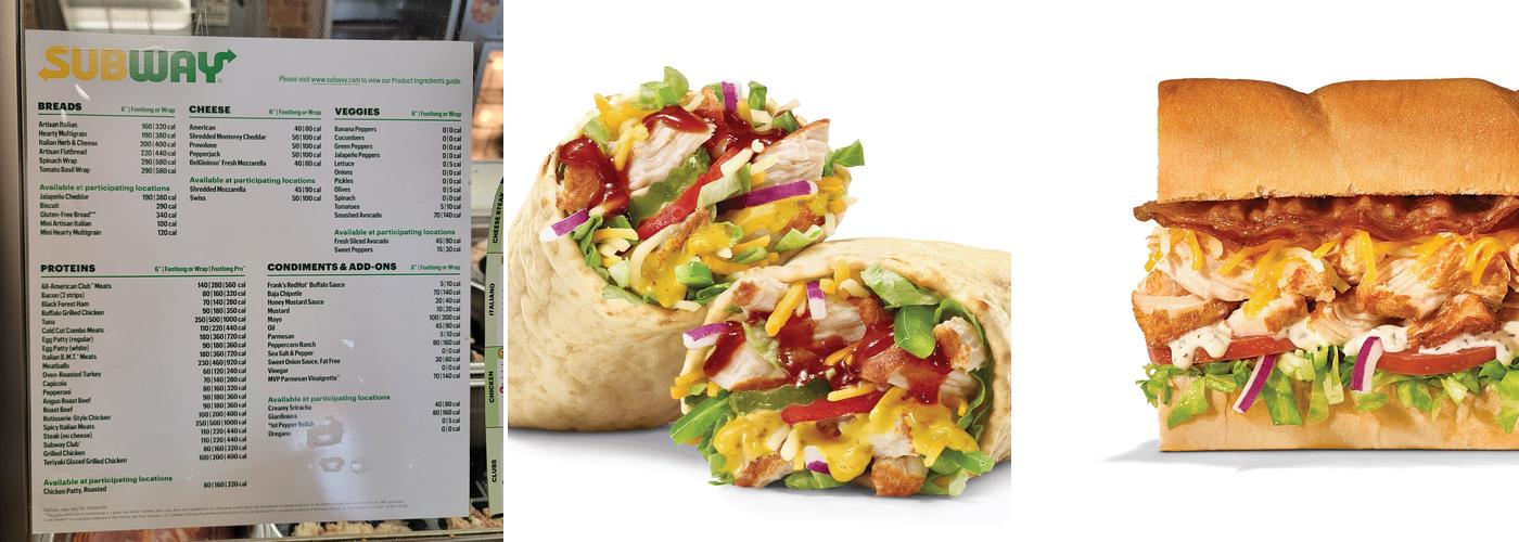 Subway Menu