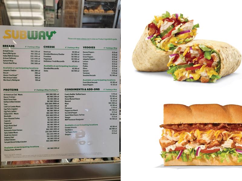 Subway Menu