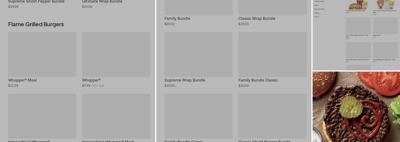 Burger King Menu