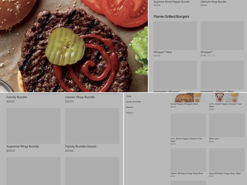 Burger King Menu