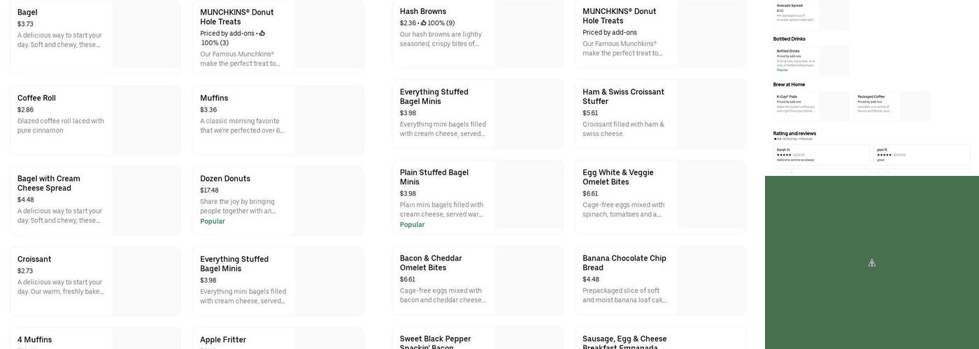 Dunkin' Menu