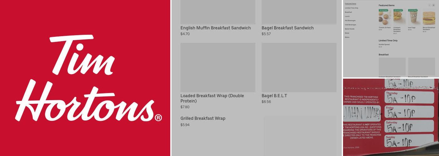 Tim Hortons Menu