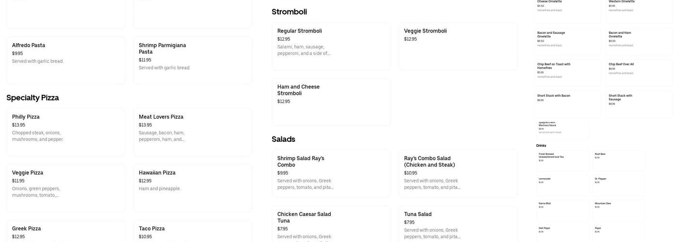 La Cabaña Mexican store Menu