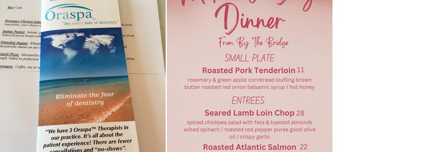 White Oak River Bridge Menu