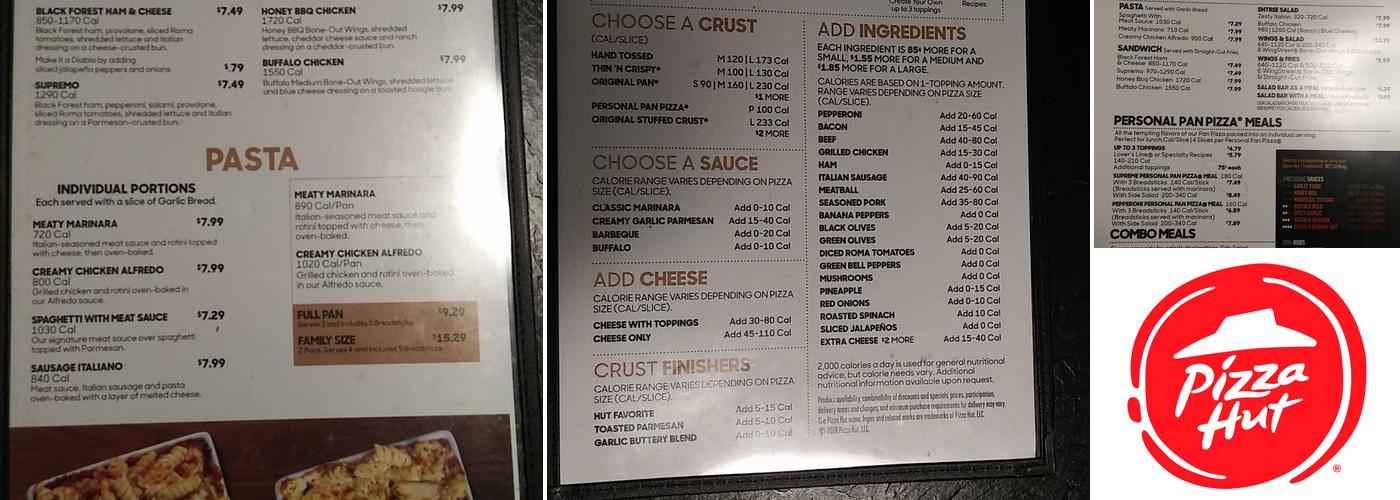 Pizza Hut Menu