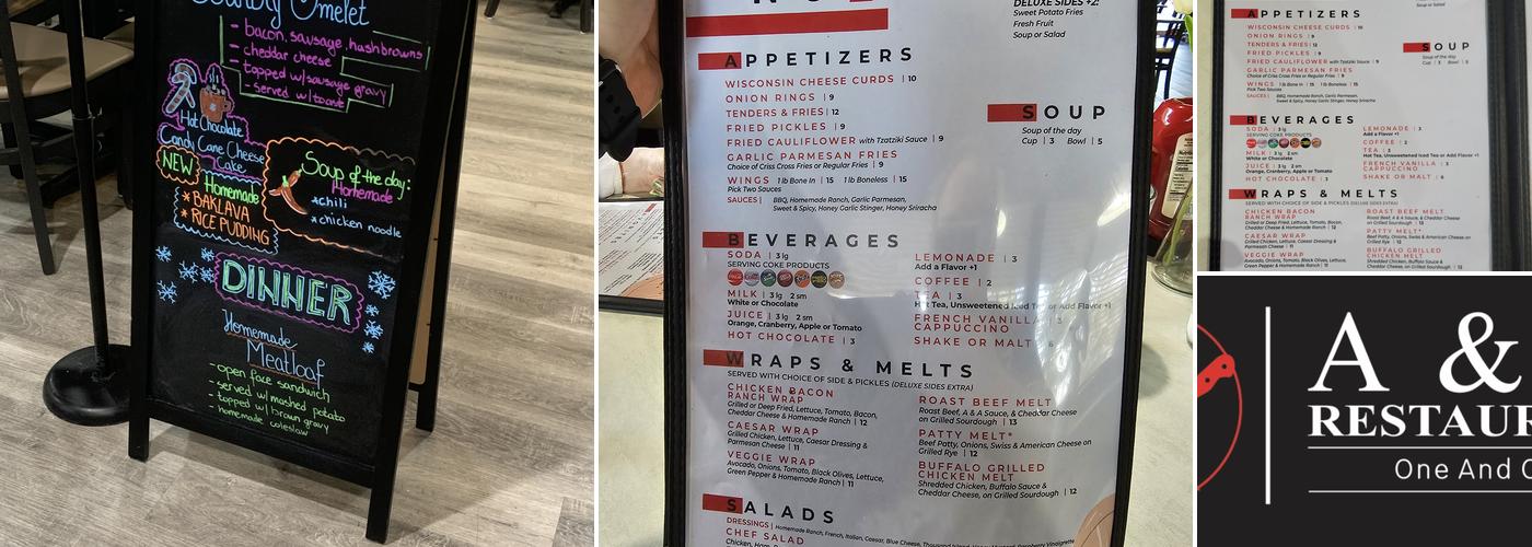 A & A Restaurant Menu