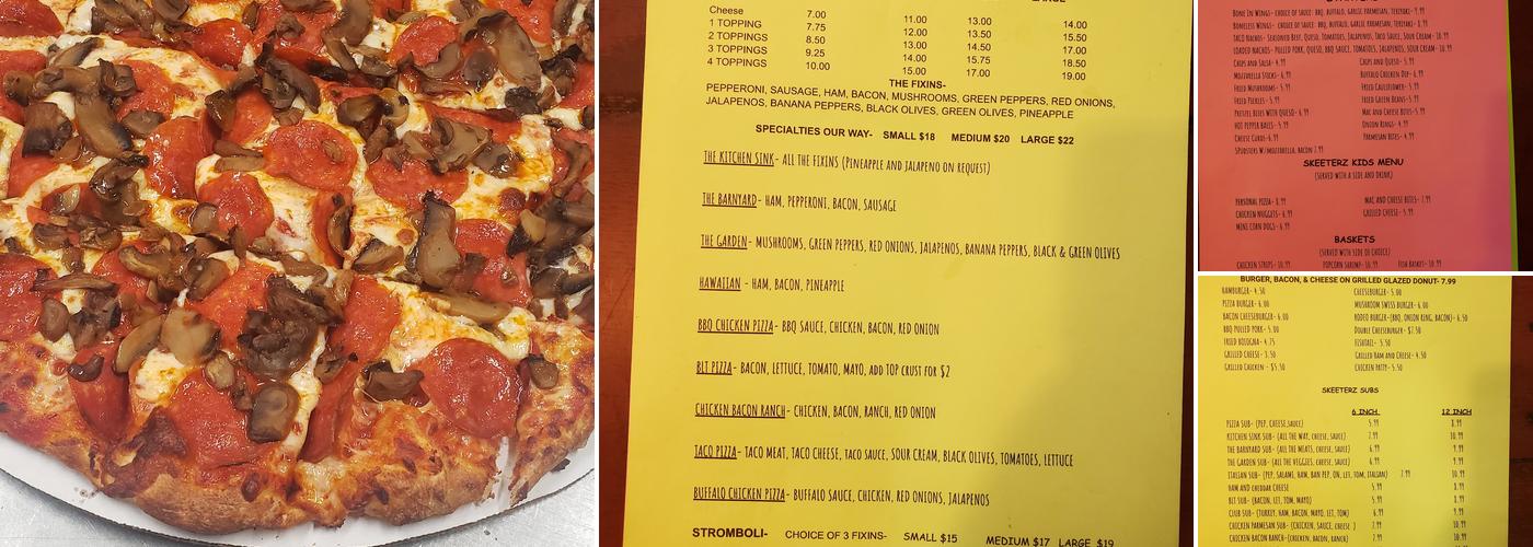 Skeeterz Menu