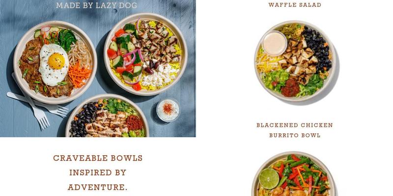 Roadtrip Bowls Made by Lazy Dog Menu