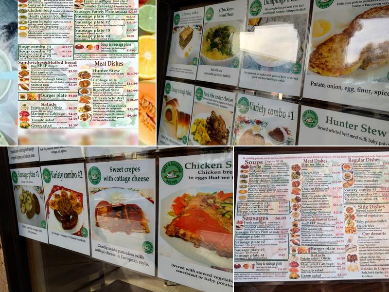 Soup and sausage Menu