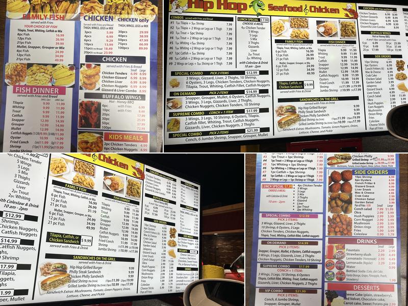 Hip hop seafood and chicken Menu