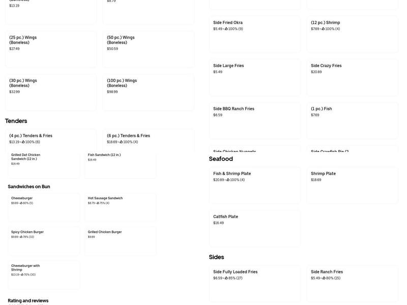 Plache's Nutrional Food East Menu