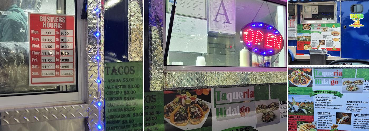 Taqueria Hidalgo Menu