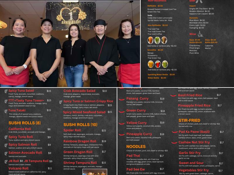 Thai Fusion Menu