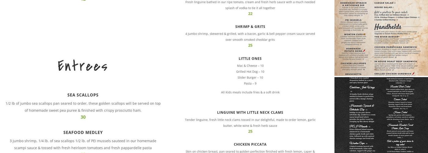 Five Main On The River Menu