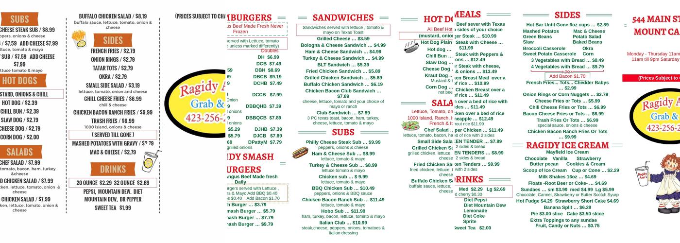 ANN'S GRAB & GO Menu