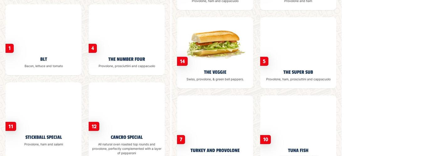 Jersey Mike's Subs Menu