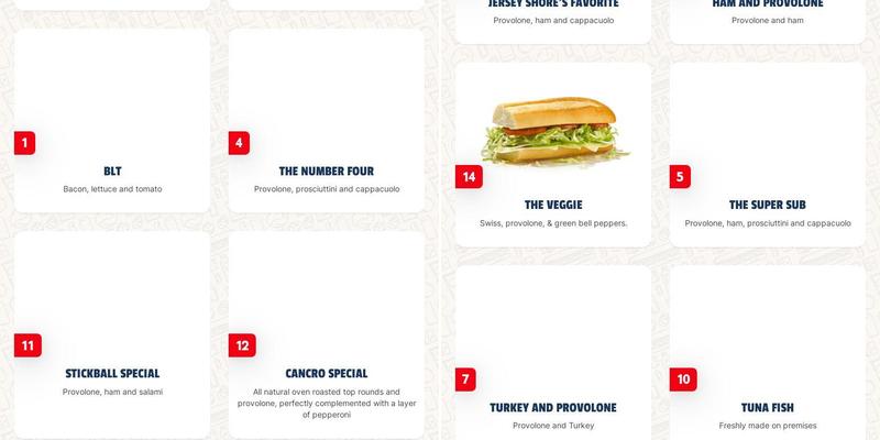 Jersey Mike's Subs Menu