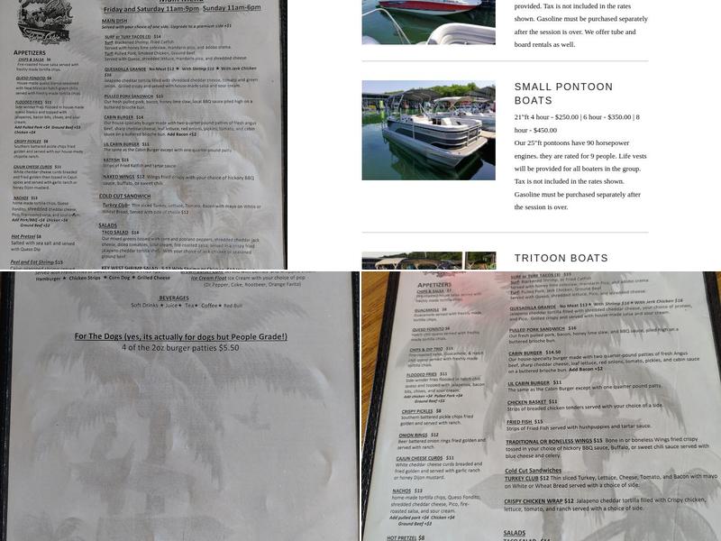 Boat Bar and Grill Menu