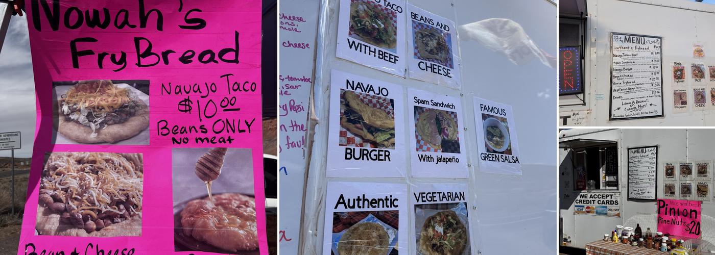 Nowah’s Frybread Menu