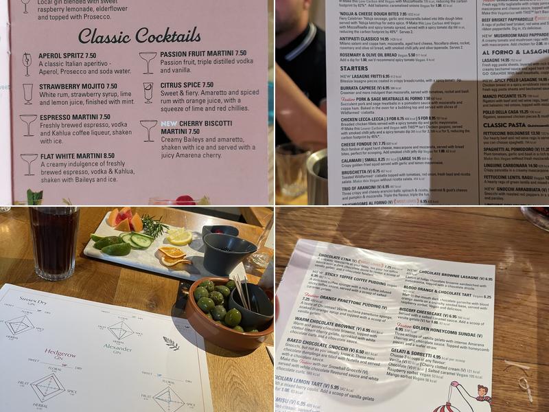 ASK Italian Menu