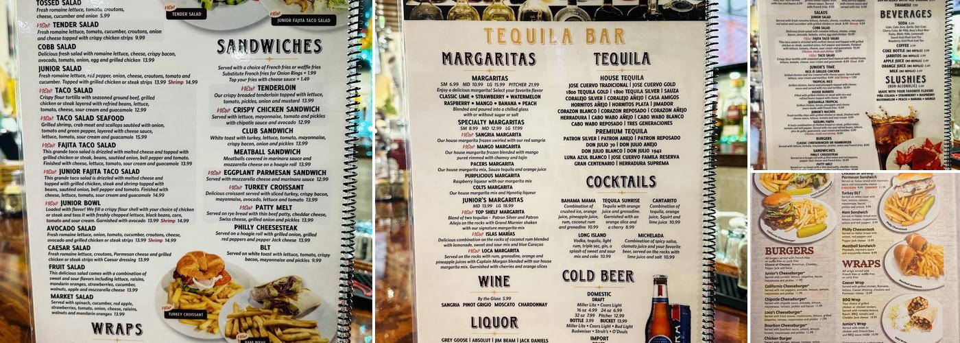 Junior's Grill Menu