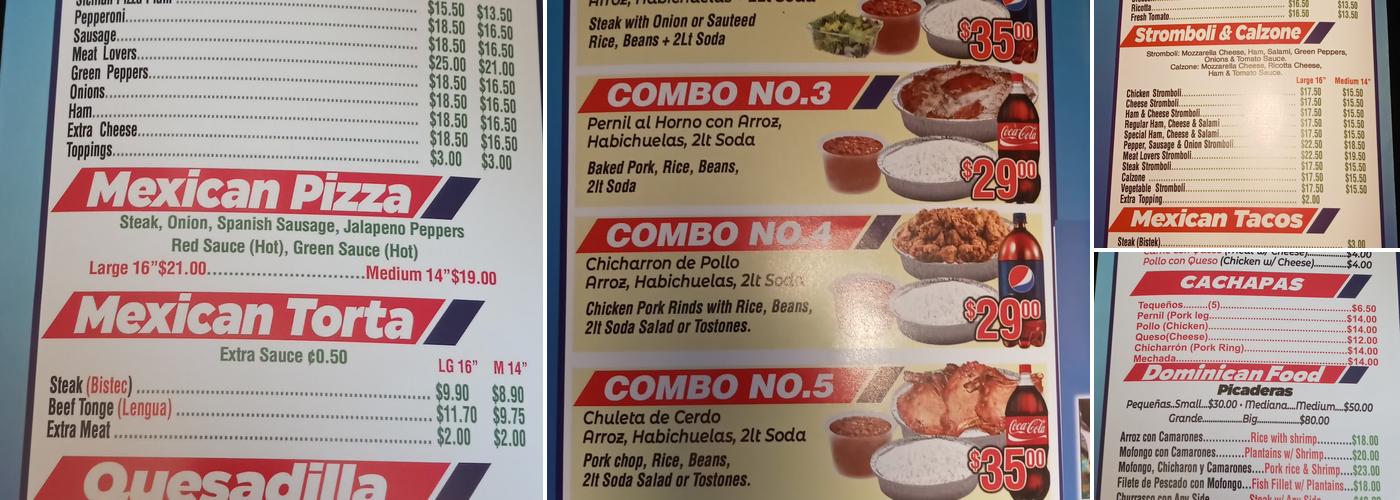 M & B Pizzeria Restaurant Menu