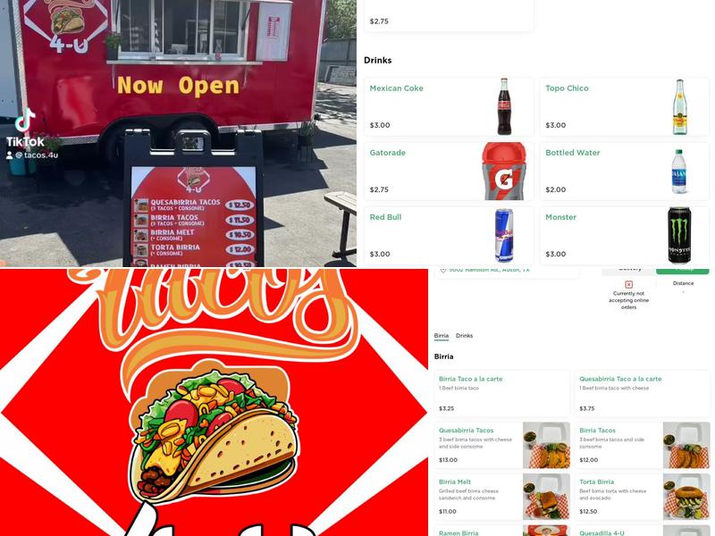 Tacos 4-U Menu