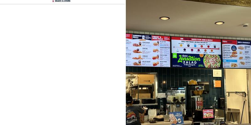 Zaxby’s Chicken Fingers & Buffalo Wings Menu