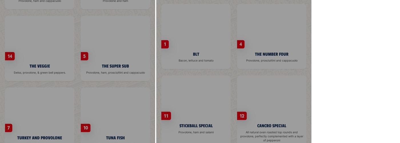 Jersey Mike's Subs Menu