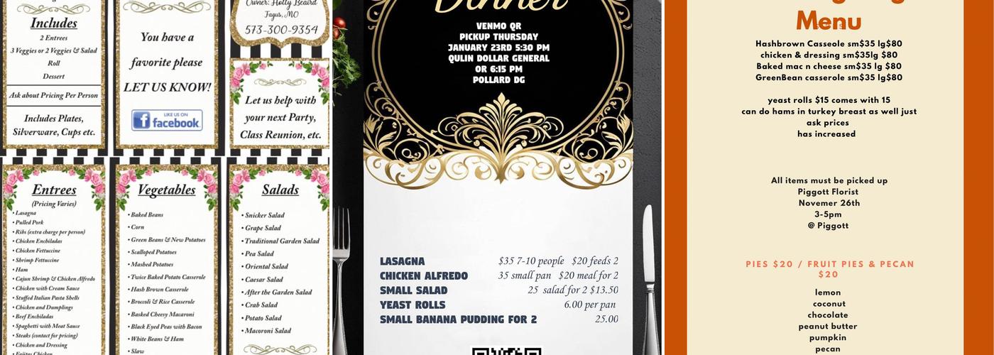 Three Little Pigs Menu