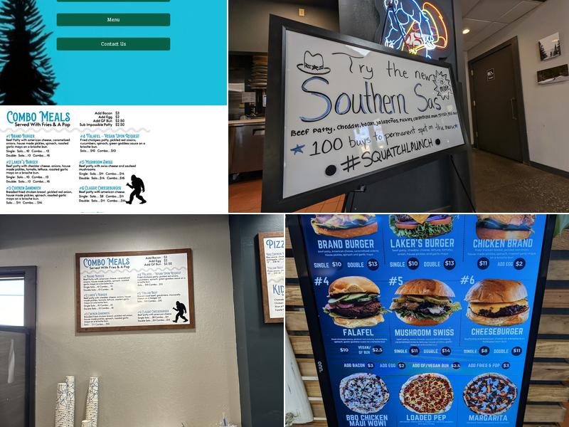 Lakers Burgers and Pizzeria Menu