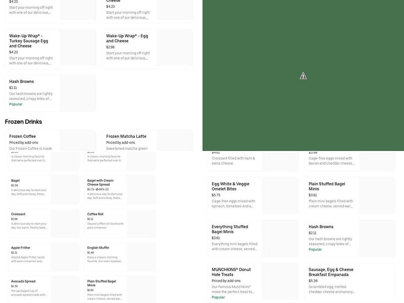 Dunkin' Menu