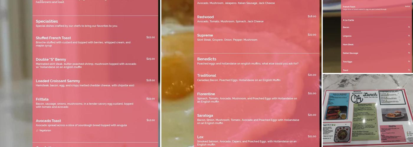 Mangia Mornings Menu