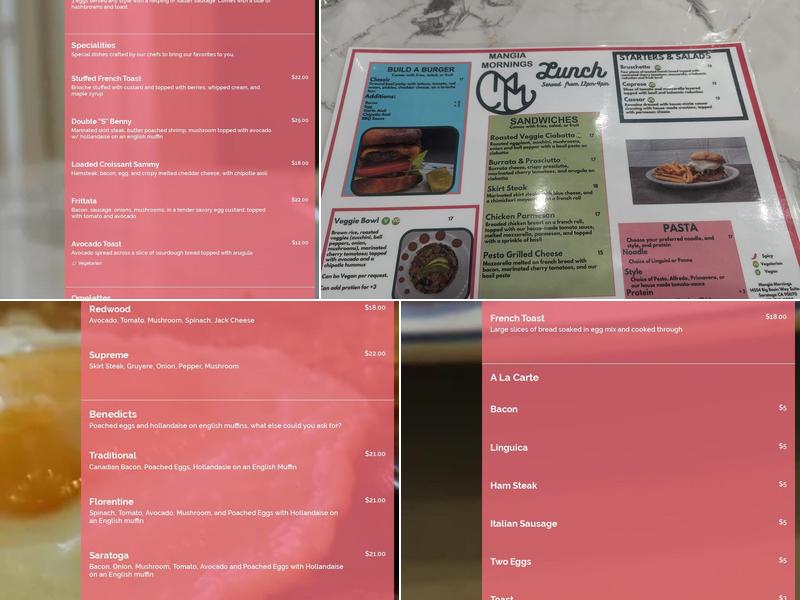 Mangia Mornings Menu