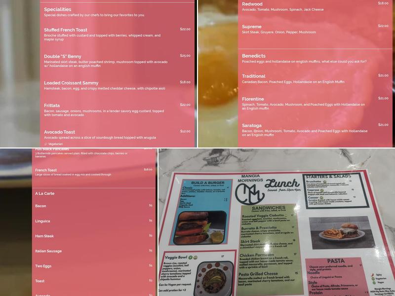 Mangia Mornings Menu