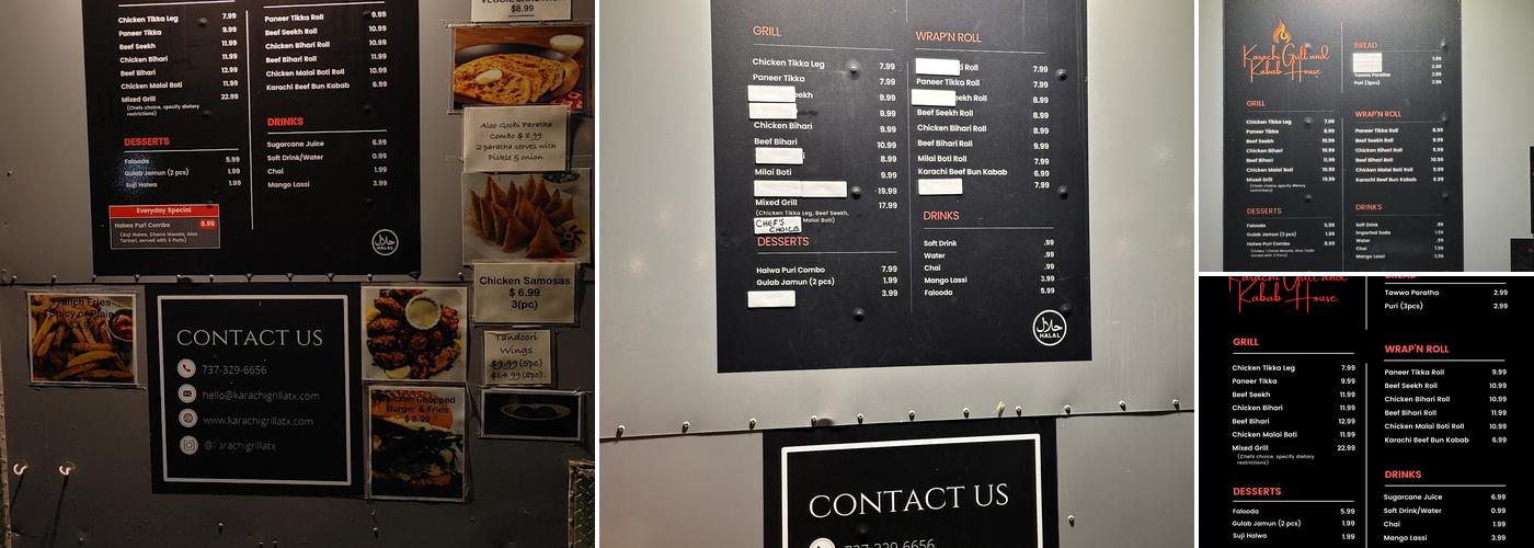 KarachiGrill And Kabab House Menu