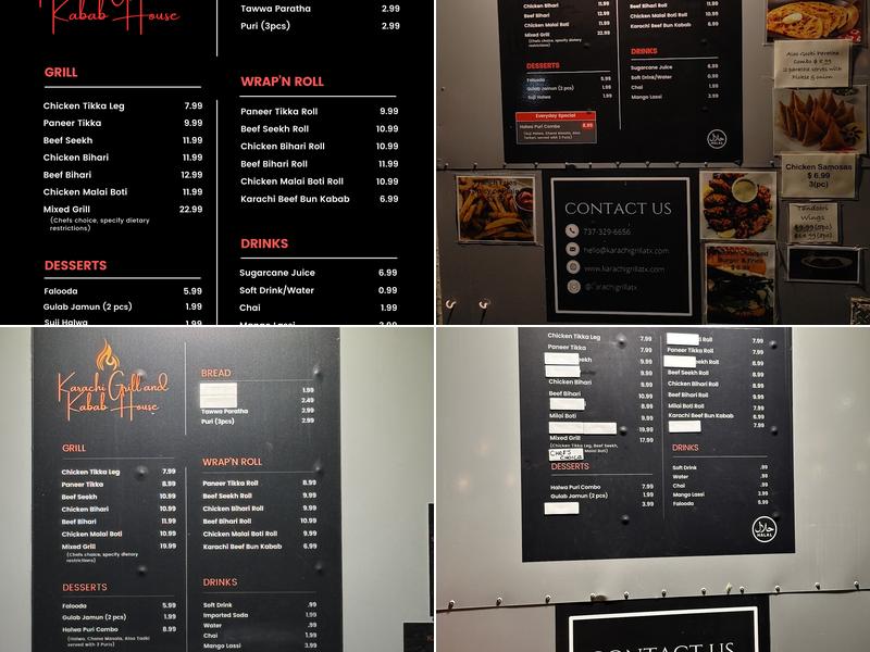 KarachiGrill And Kabab House Menu