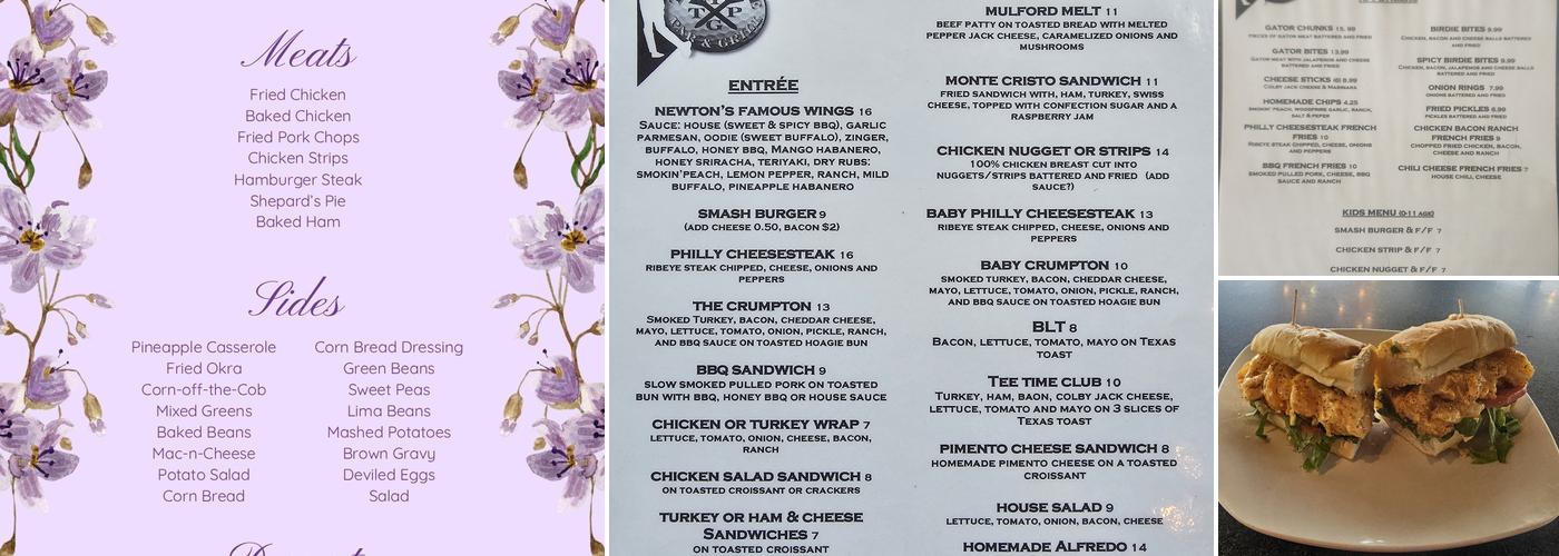 Tee Time Par & Grill Menu