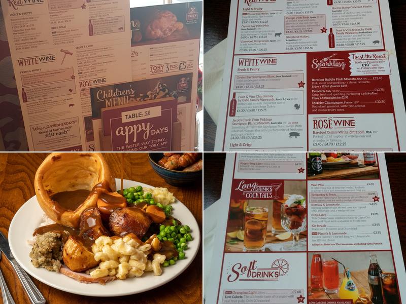 Toby Carvery Worthing Menu
