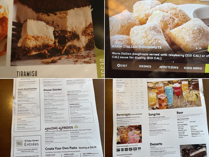 Olive Garden Italian Restaurant Menu