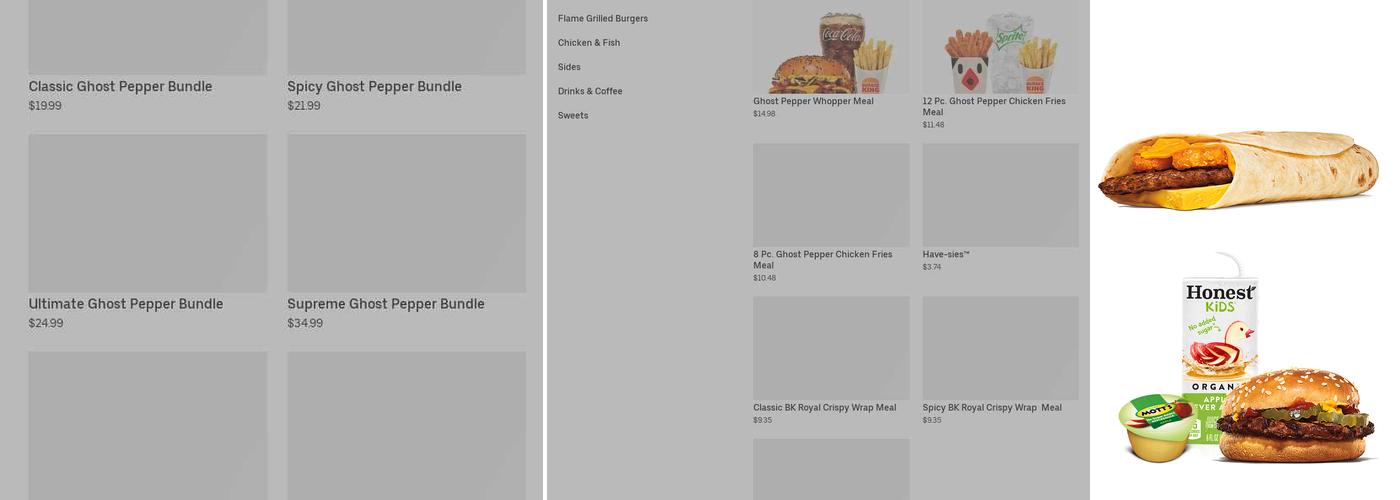 Burger King Menu