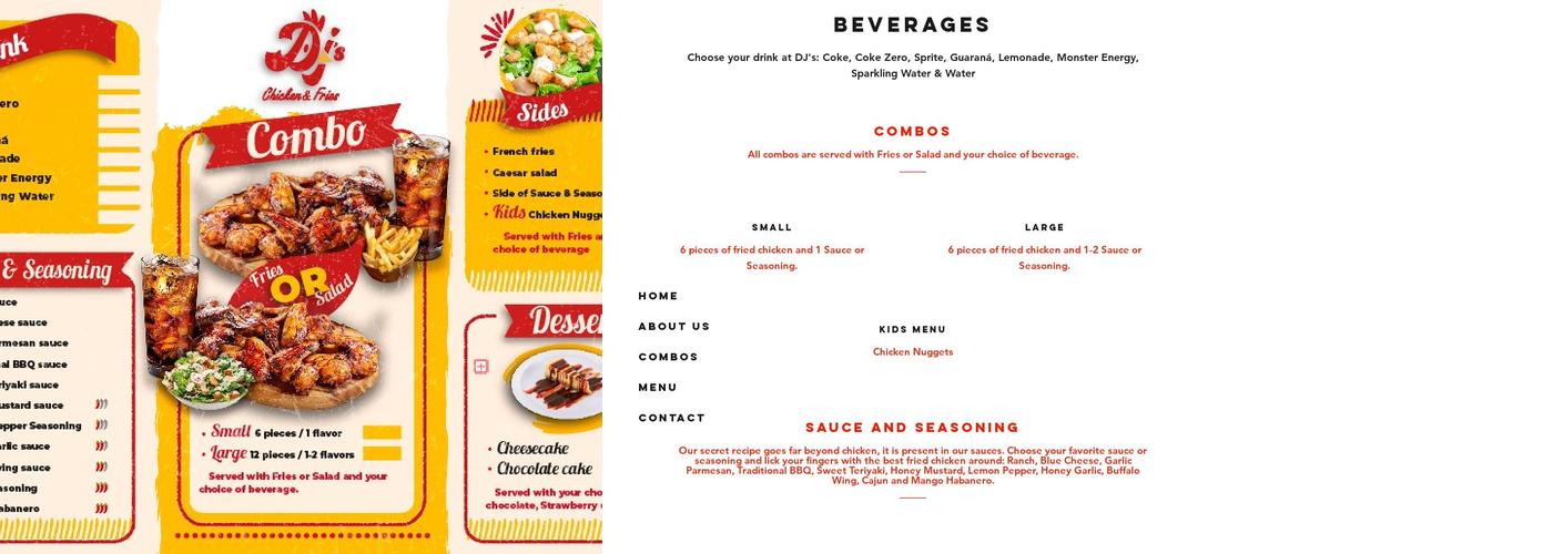 DJ's Chicken & Fries Menu