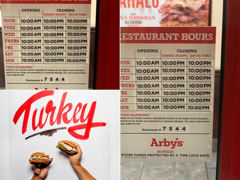Arby's Menu
