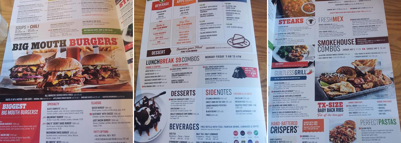 Chipotle Mexican Grill Menu