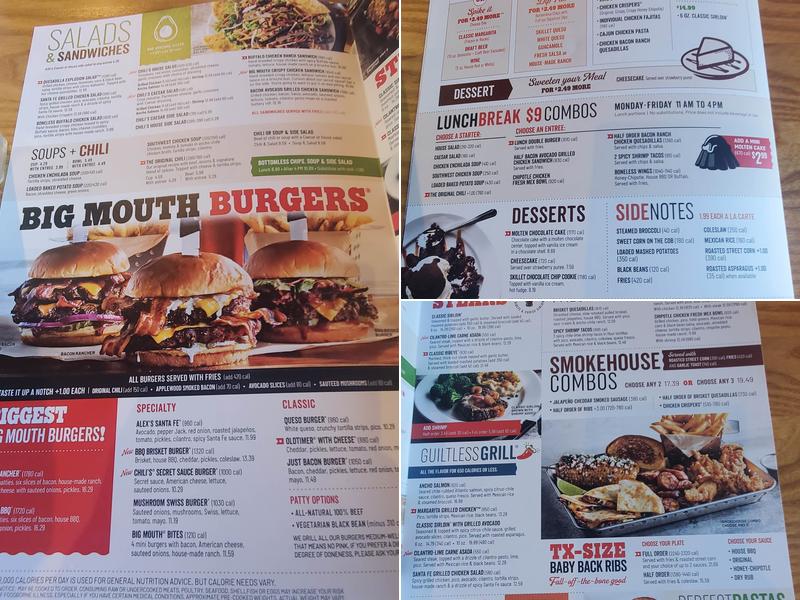 Chipotle Mexican Grill Menu